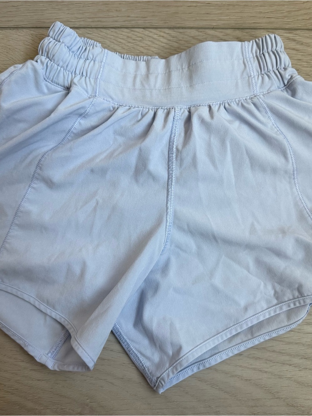 lululemon athletica Light Blue High-Waist Athletic Shorts